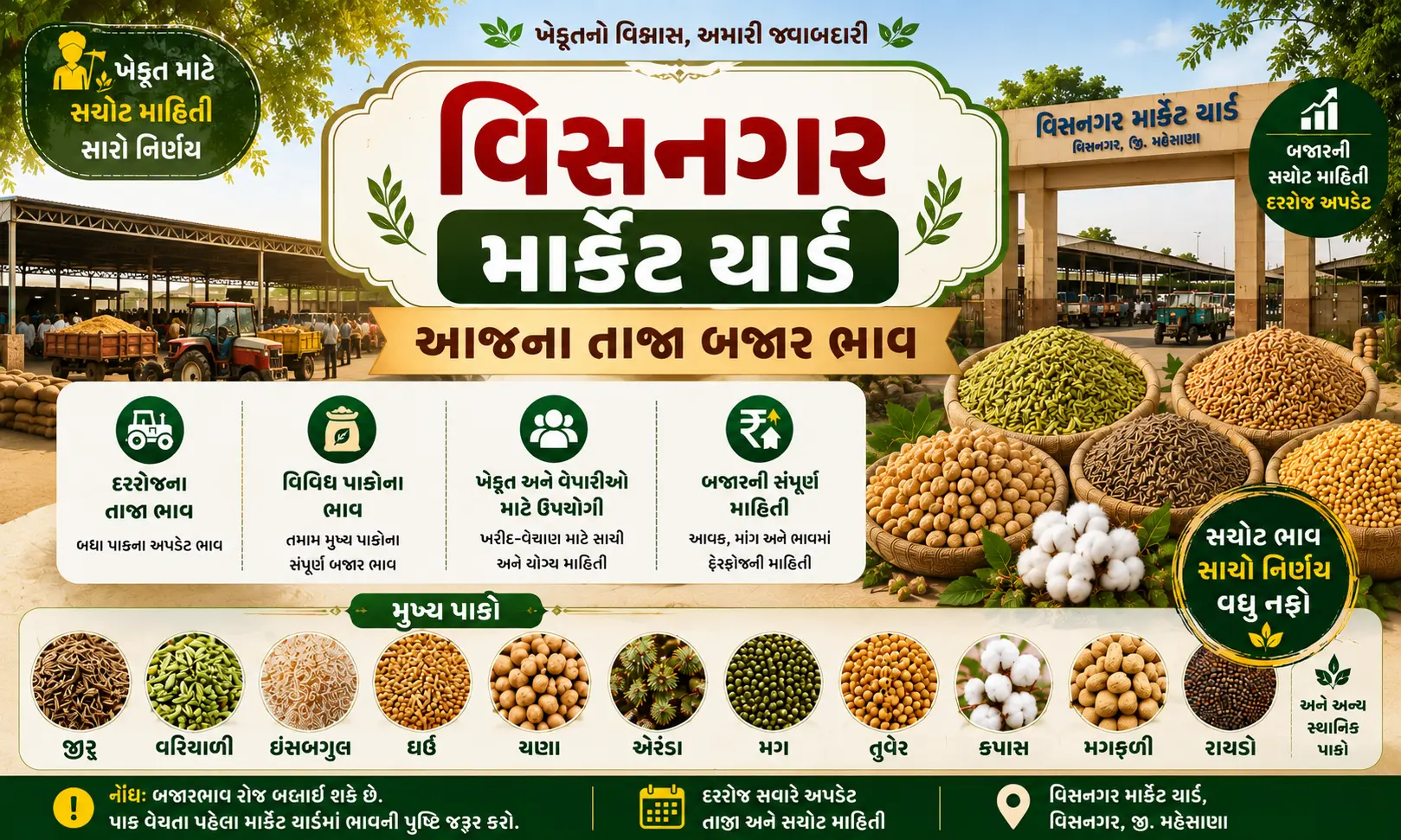 Visnagar Market Yard Bhav Today